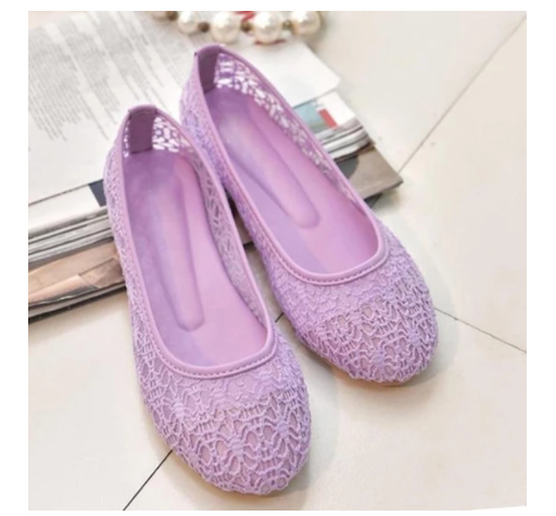 Hollow Breathable Lace Mesh Shoes For Women