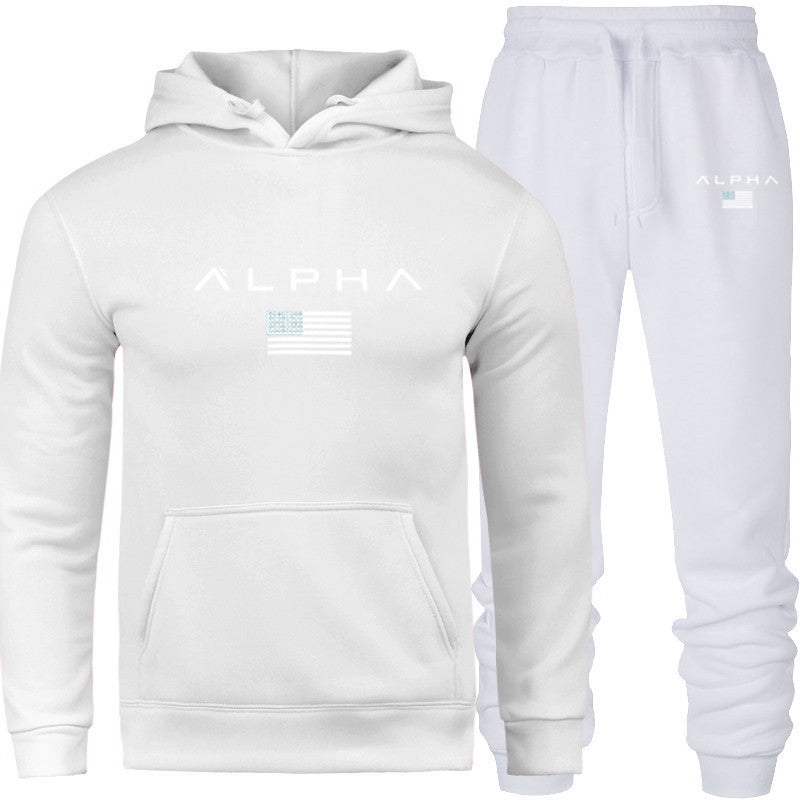 Men's Hooded Sweatshirt Set Length: trousers Top style: coat Top sleeve length: long sleeve Whether Hooded: Hooded Fabric name chemical fiber blended Main fabric composition: polyester fiber (polyester) The content of the main fabric ingredient: 70 (%) 1.