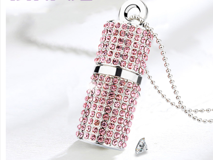 Crystal cylinder lipstick USB flash drive