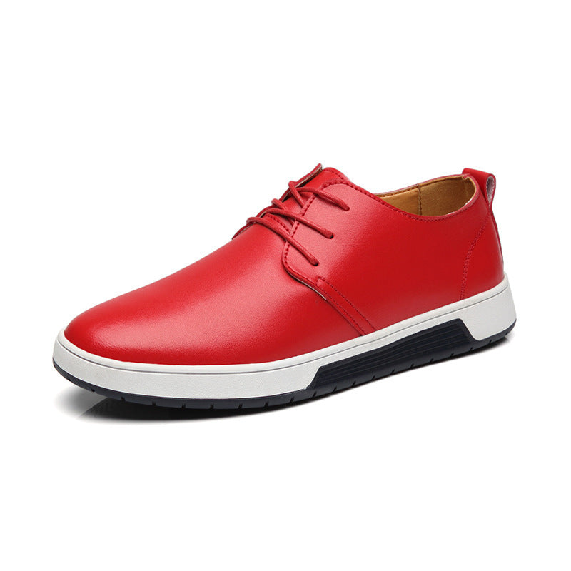 Men's shoes breathable perforated leather shoes youth