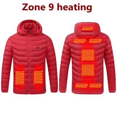 Chaqueta de hombre de algodón con calefacción inteligente con carga USB de algodón con calefacción de invierno