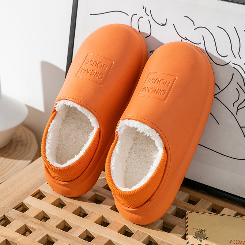 Water-proof Bag With Warm Home Home Cotton Slippers