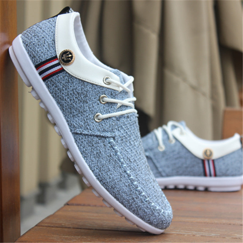 2024 Solid Color Non-slip Men Driving Shoes Spring Autumn New Leather Breathable Men's Peas Shoes British Casual Sneakers