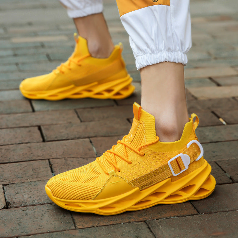 Casual sneakers flying woven mesh shoes