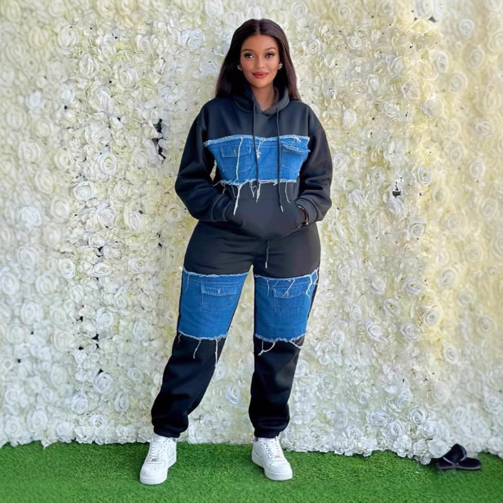 Fashion Casual Set Loose All-match Retro