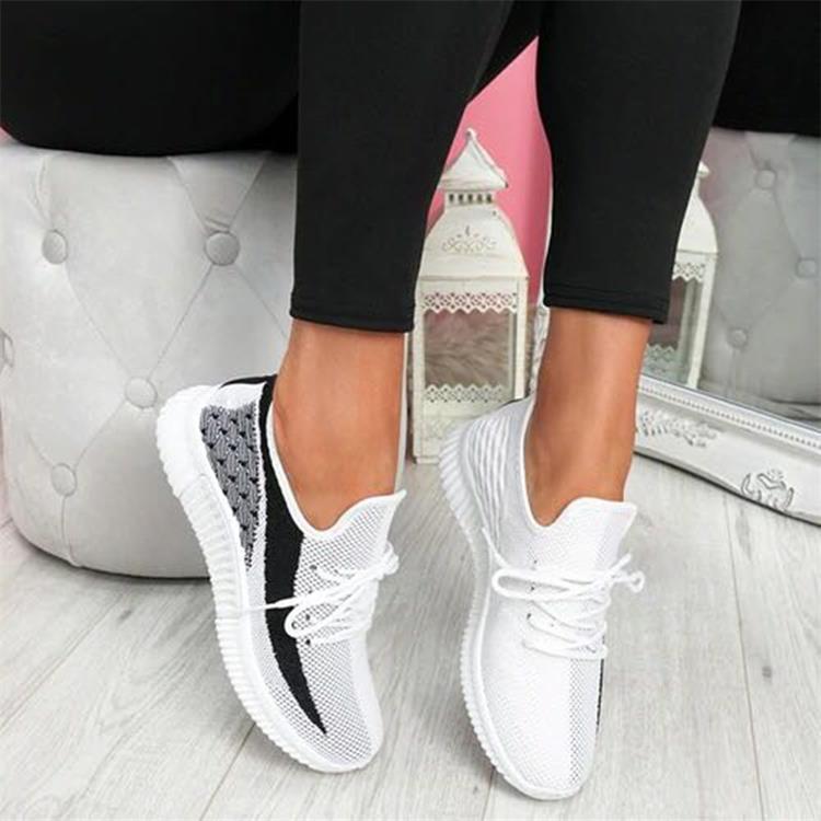 Flying woven mesh breathable women's shoes