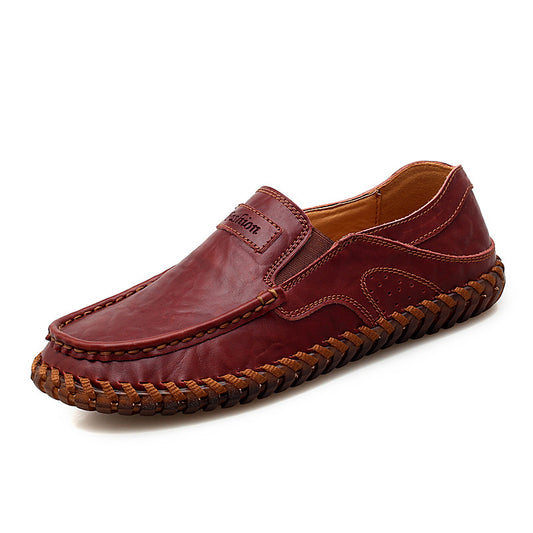 Leather Shoes Wear-Resistant Beef Tendon Sole Hand Stitched