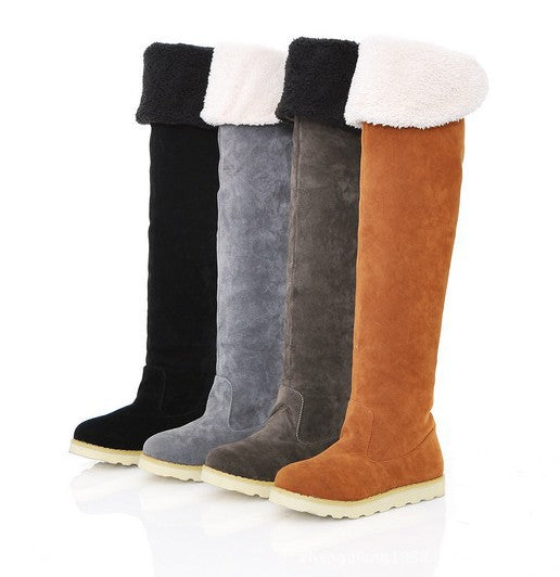 New style over knee warm fur warm snow boots