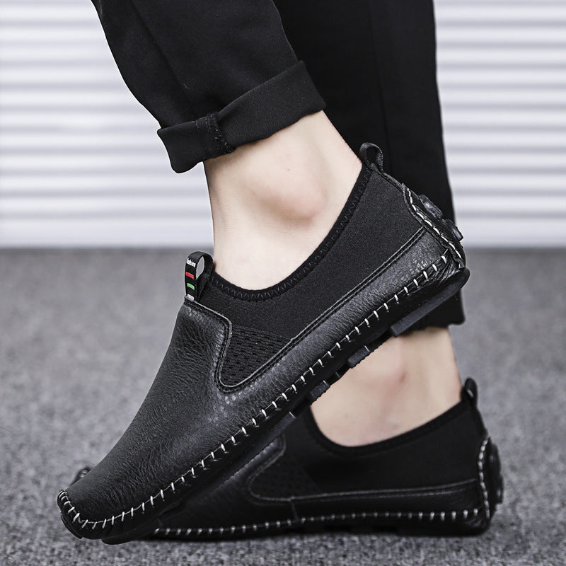 Breathable leather shoes