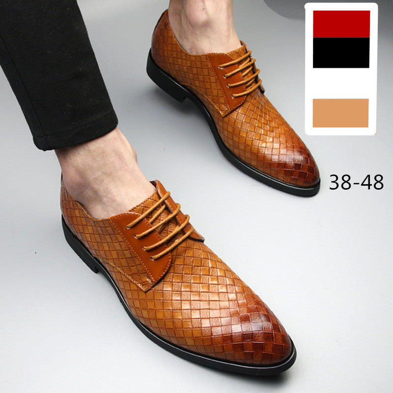 Men's Trendy Shoes Pointed Toe With Red