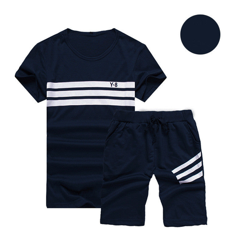 Men's Round Neck Half Sleeve T-shirt Shorts Set