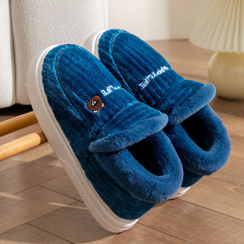 Men's Thick Cotton Slippers