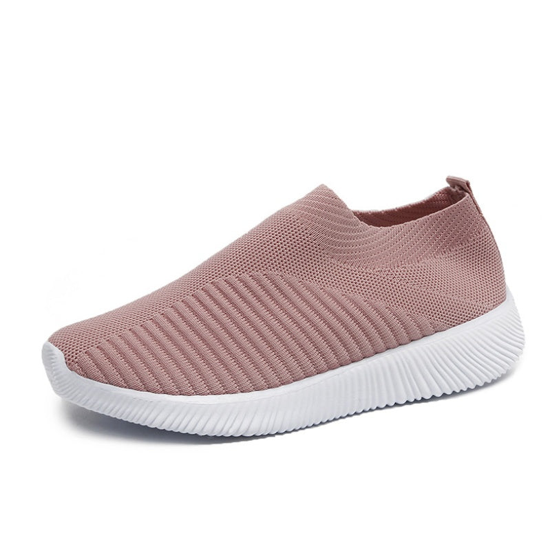 Korean Version Of Large Size Sports Flying Woven Casual Shoes