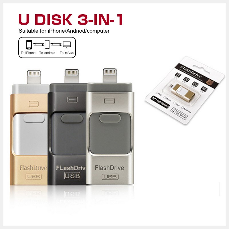 Disco flash USB OTG tres en uno para computadora y teléfono móvil