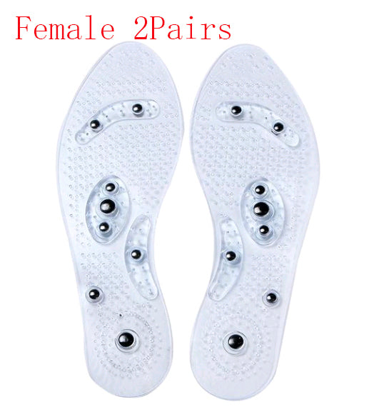 Magnet magnetic plus elastomer transparent silicone massage insole health massage insole magnetic therapy anti-fatigue