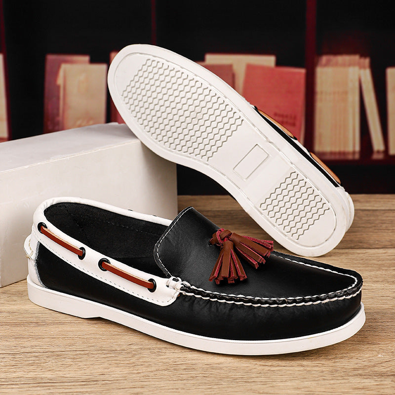 Plus Size Sailing Casual Leather Shoes Men