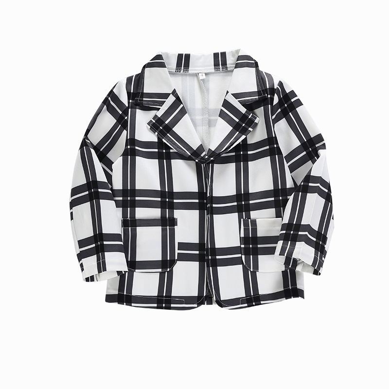 Girls' suit striped plaid suit three-piece suit