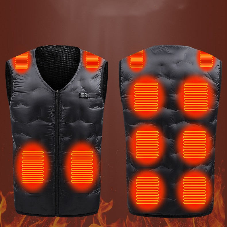 Down Self-heating Vest Couple Double Control Zone 10