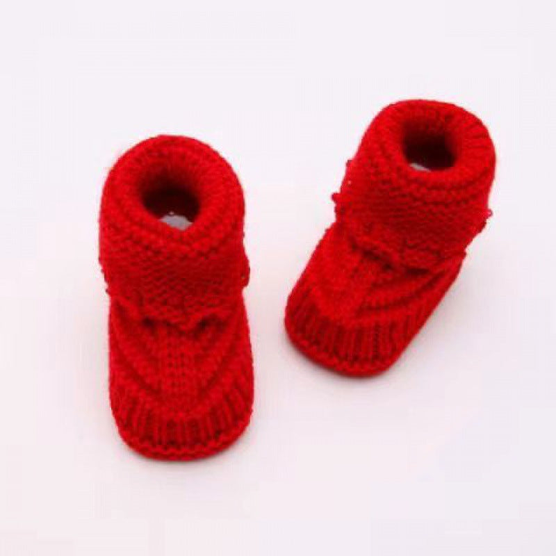 Male and female Babies Handmade Knitted Wool Soft Bottom Babies