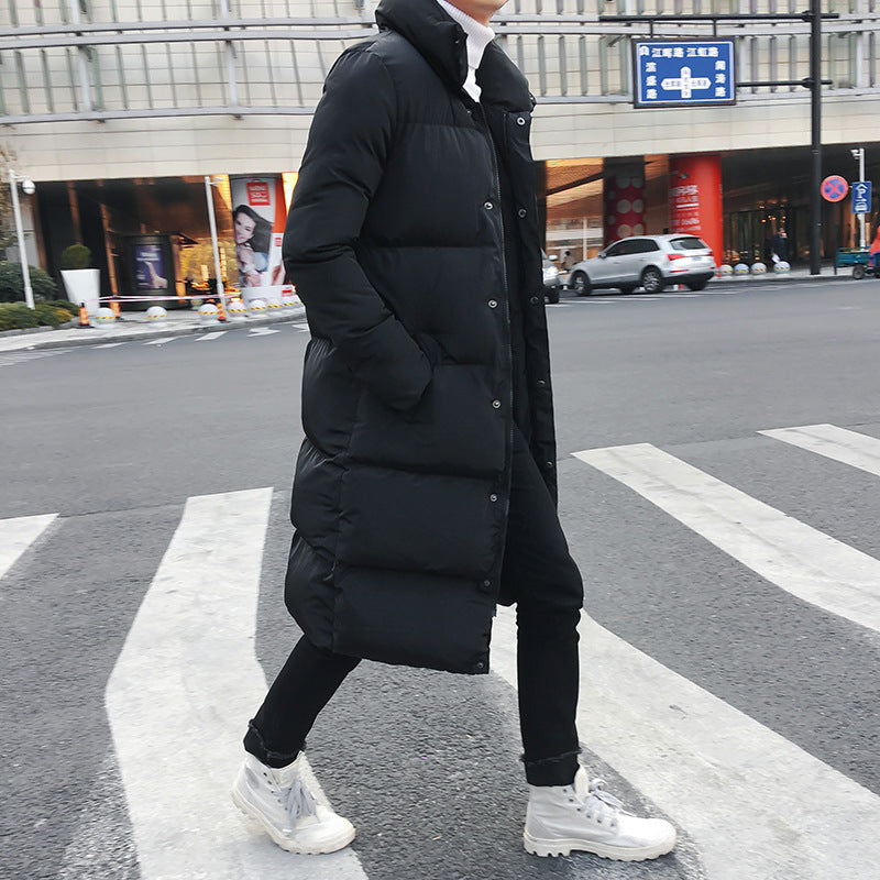 Men's winter long slim cotton coat