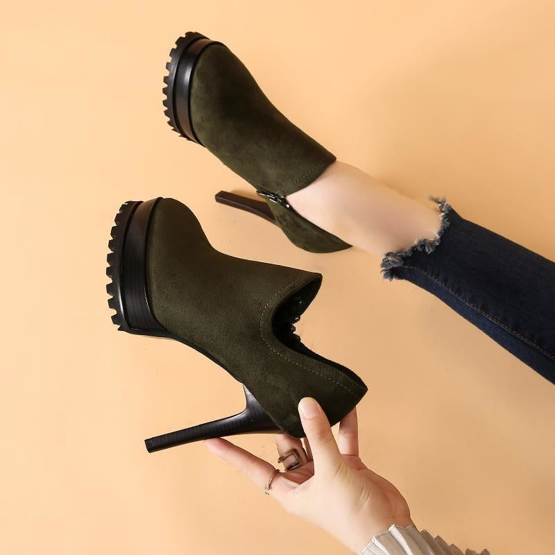 Vielseitige Stiletto-Schuhe mit runder Zehenpartie und Plateausohle für Damen