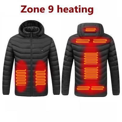 Chaqueta de hombre de algodón con calefacción inteligente con carga USB de algodón con calefacción de invierno