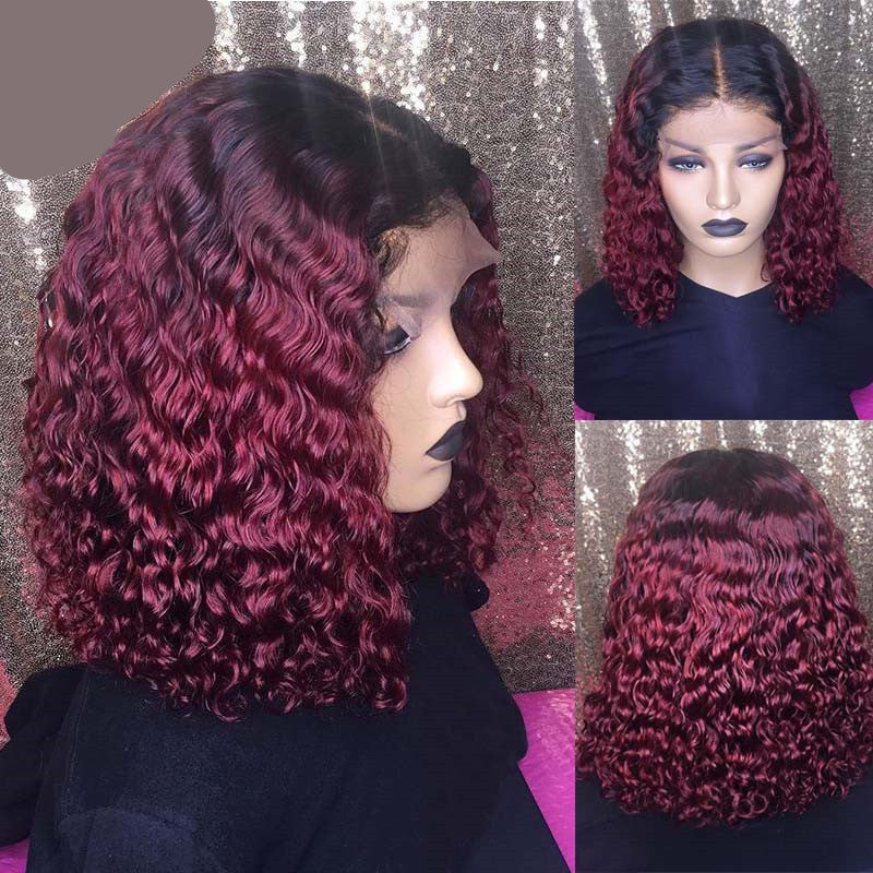 Water wave bob wigs Human Hair