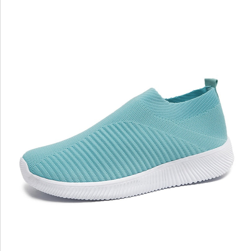 Korean Version Of Large Size Sports Flying Woven Casual Shoes