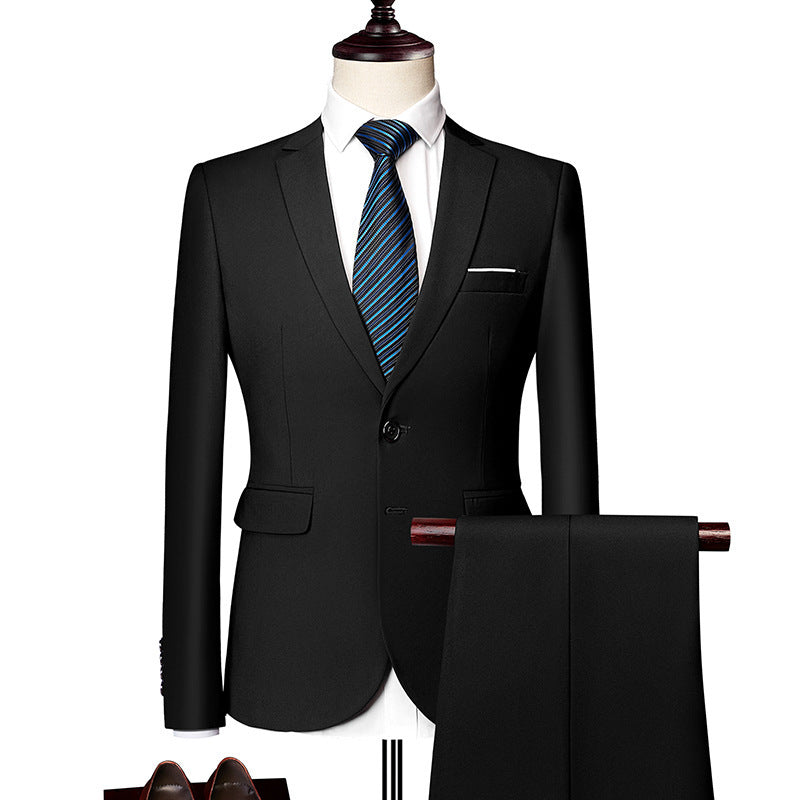 New Men's Business Casual Suit Suit Two-piece Set