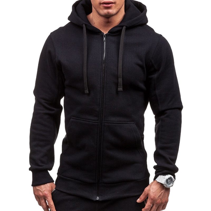 Men Black Hip Hop Mantle Hoodies