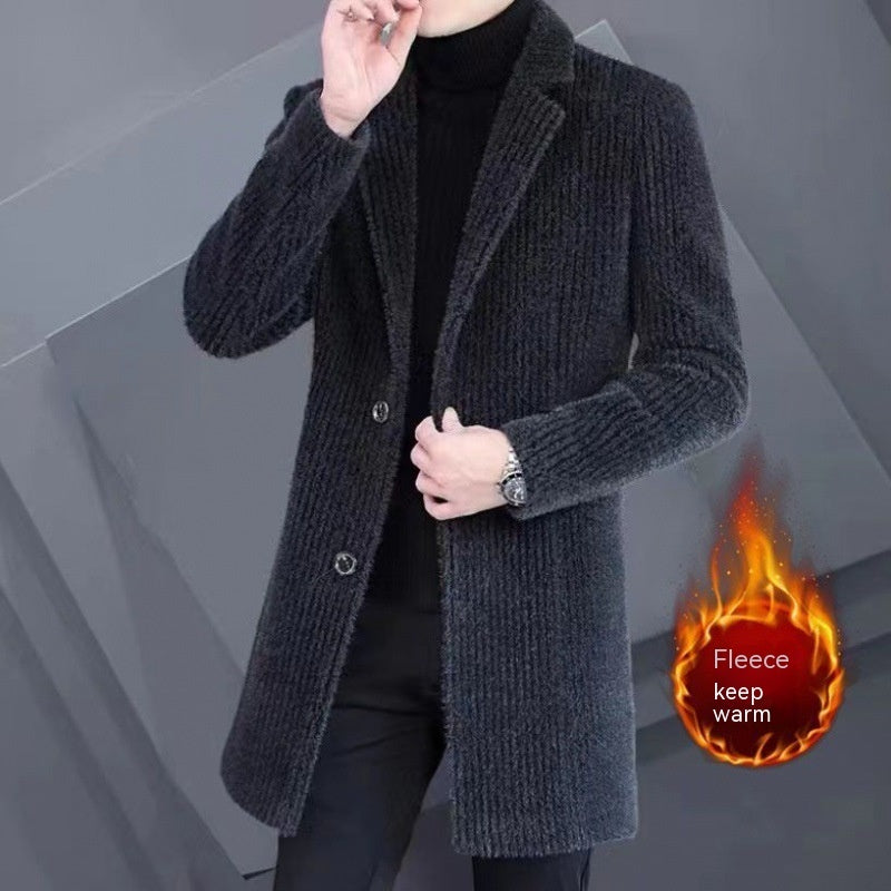 Men's Duster Mid-length Slim-fit Woolen Coat