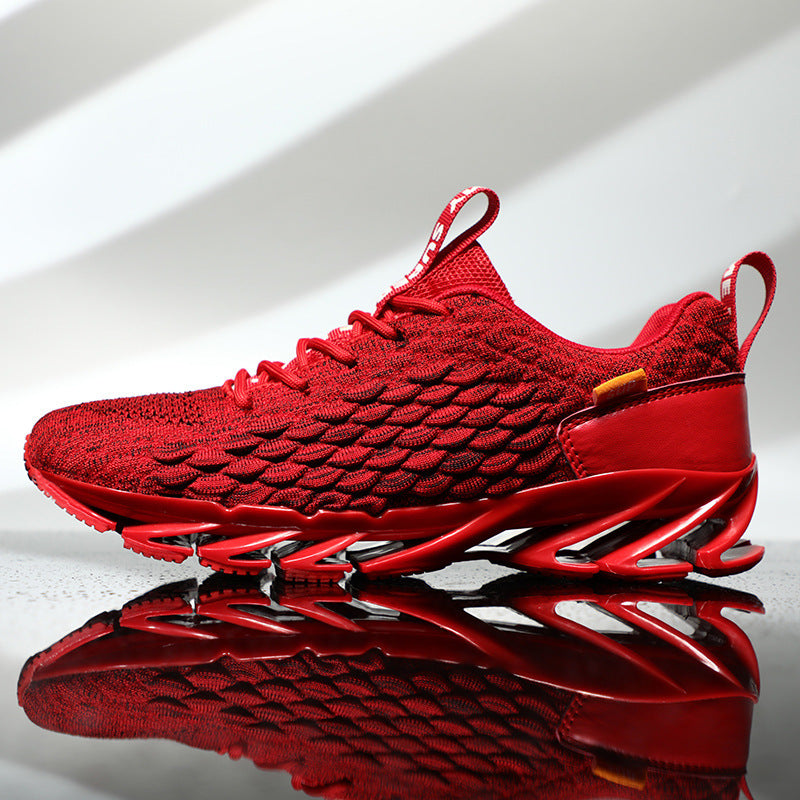 Dragon scale running shoes woven breathable