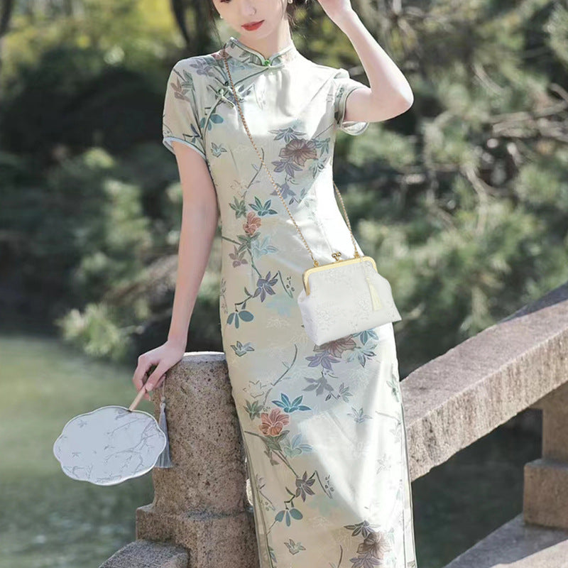 Cheongsam bordado de un solo hombro bolso de mensajero Retro Lei estilo antiguo mujeres