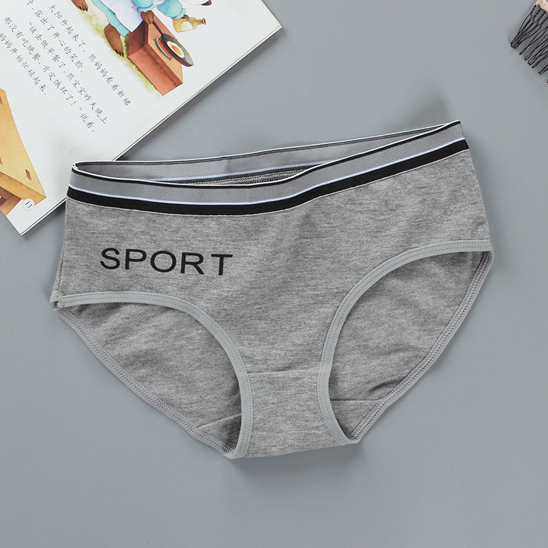 Sports Letter Breathable Briefs Head