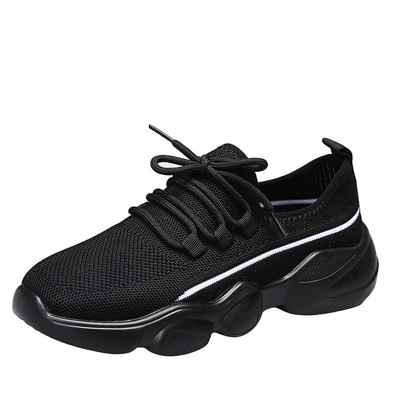 Sneakers Flying Woven Mesh Shoes Breathable Running Dad Shoes