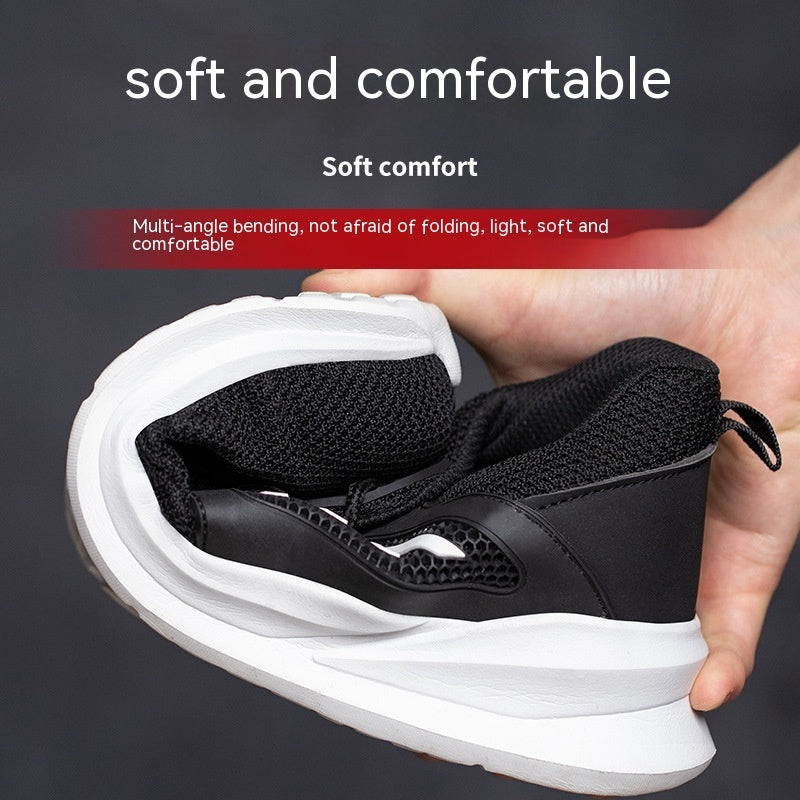 Anti-smashing And Anti-penetration Summer Breathable Safety Shoes Protective Lightweight Comfortable Air Cushion Work Shoes