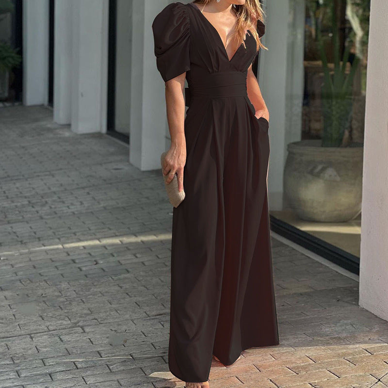 Fashion Elegant Plus Size Wide Legs Jumpsuit