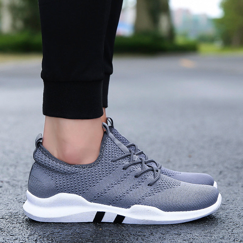 Flying woven shoes male Korean version of low-cut breathable canvas shoes trend casual sports tide shoes student shoes