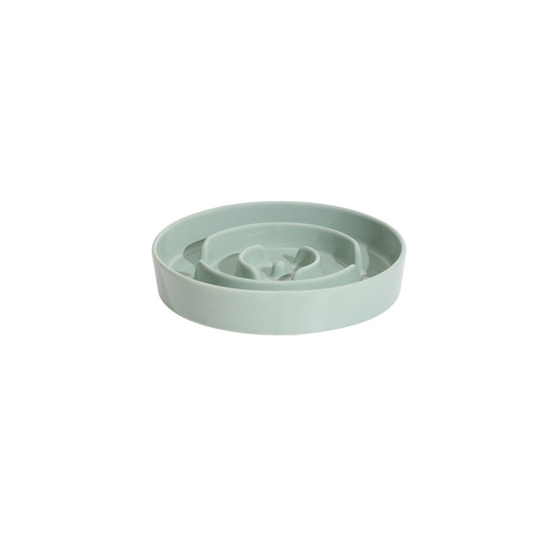 Pet Slow Food Ceramic Neck Protection Bowl