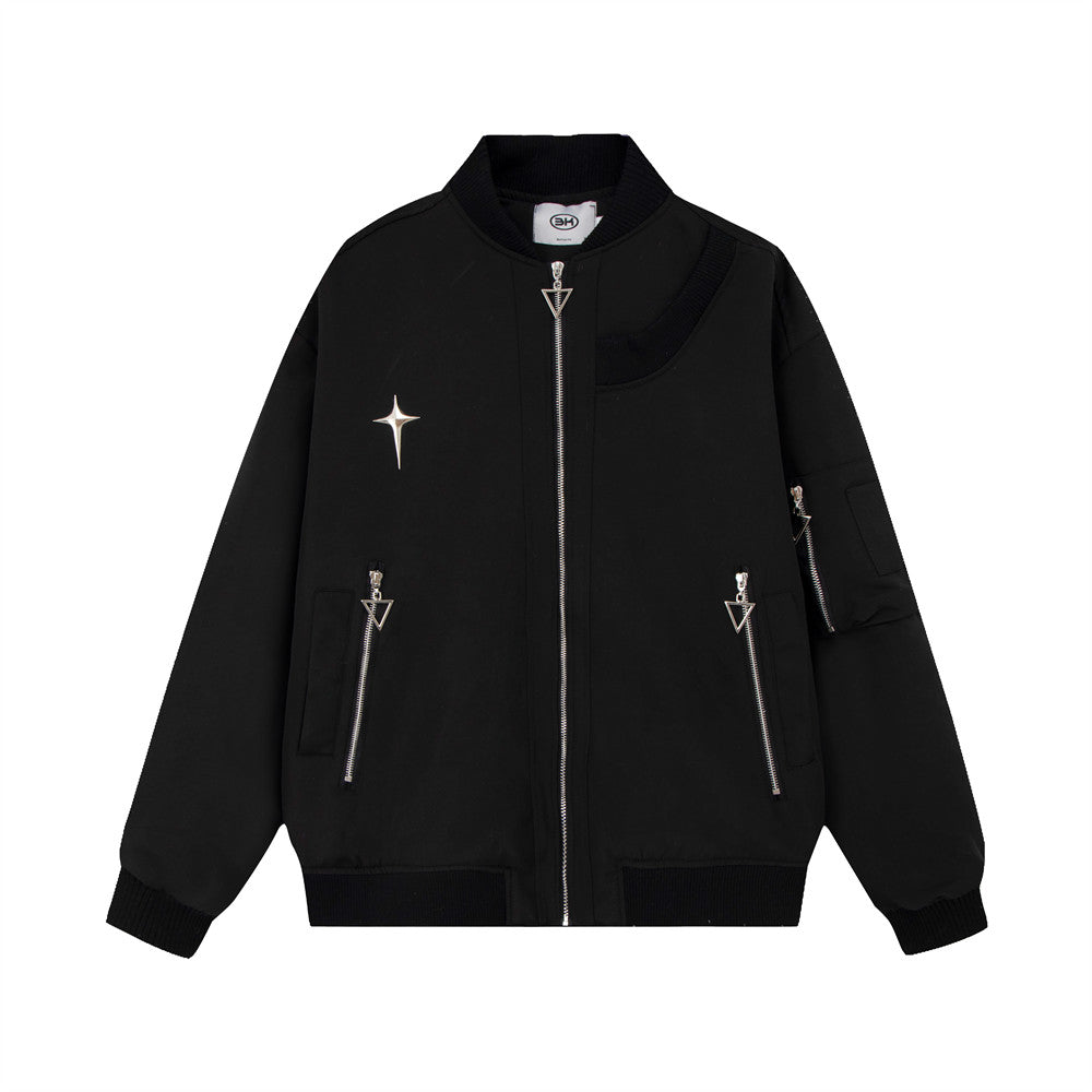 Cross Decoration Flight Jacket Men