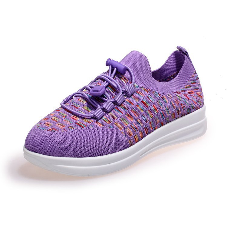 Casual Fashion Running Shoes Flying Woven Women's Breathable Shoes