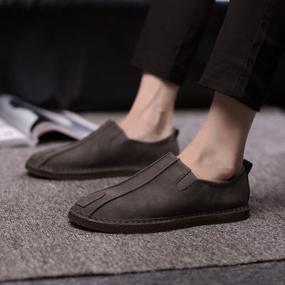 summer new men's shoes Korean version of peas shoes men tide shoes lazy shoes breathable casual shoes