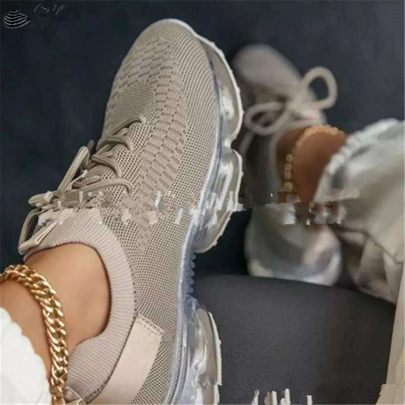 New Style Flying Woven Stretch Solid Color Comfortable Casual Shoes