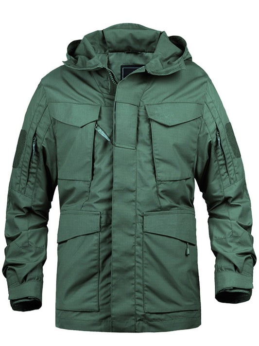 Outdoor Mid-length Windbreaker Tactical Jacket Men