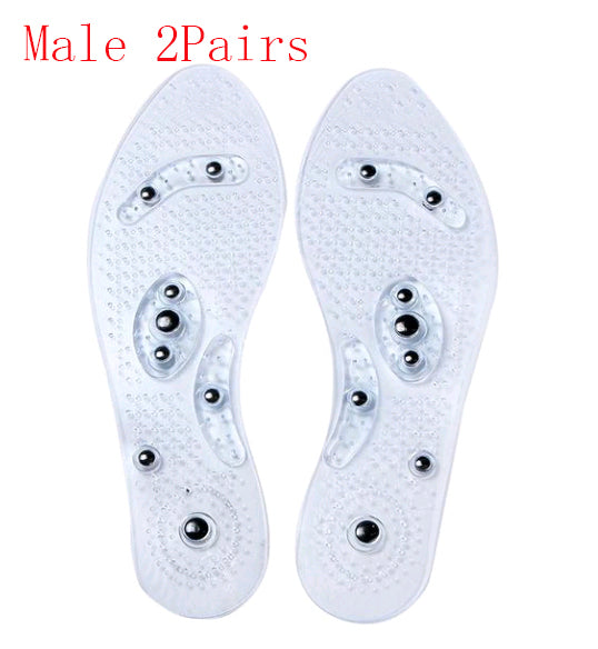 Magnet magnetic plus elastomer transparent silicone massage insole health massage insole magnetic therapy anti-fatigue