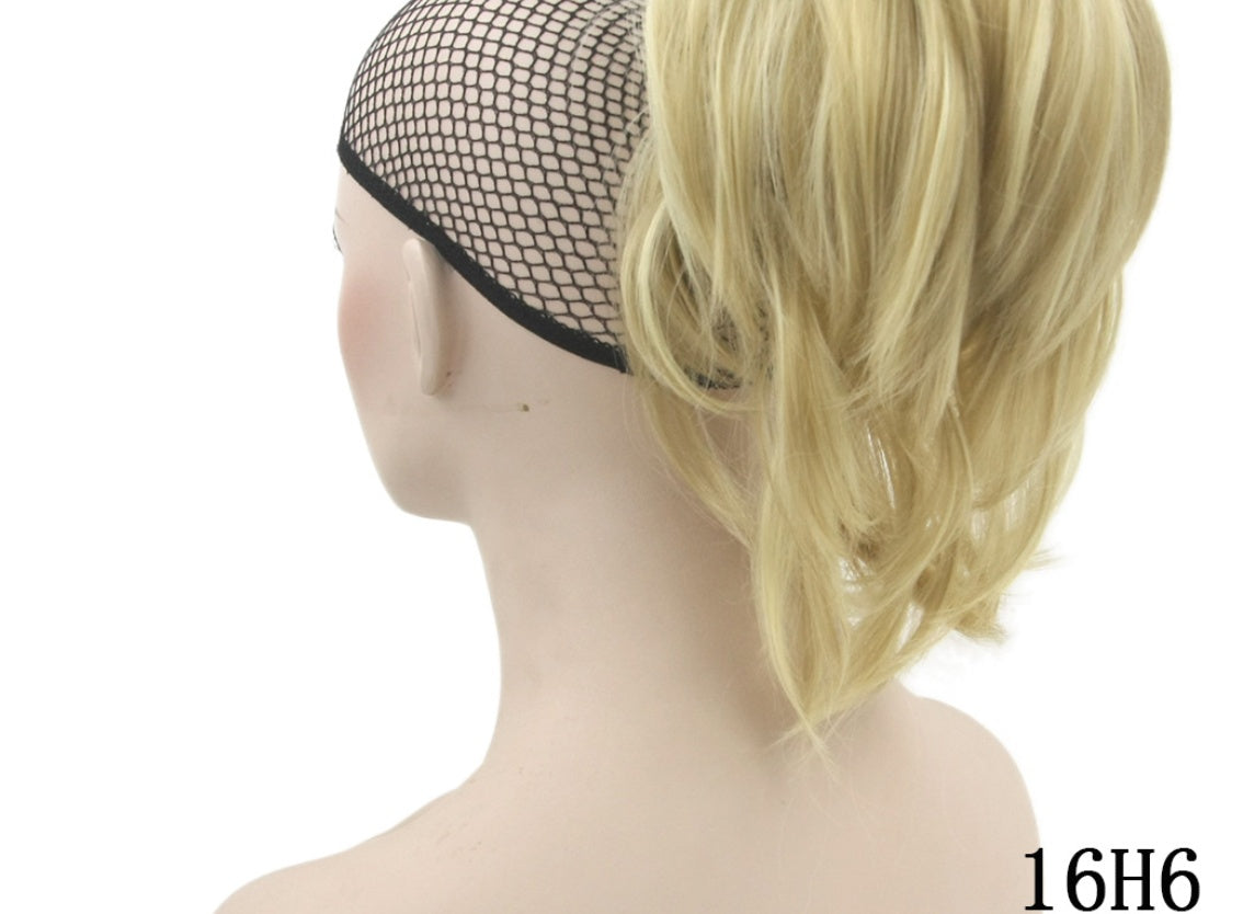 Grip ponytail short hair female curly hair wig flexible hair ponytail