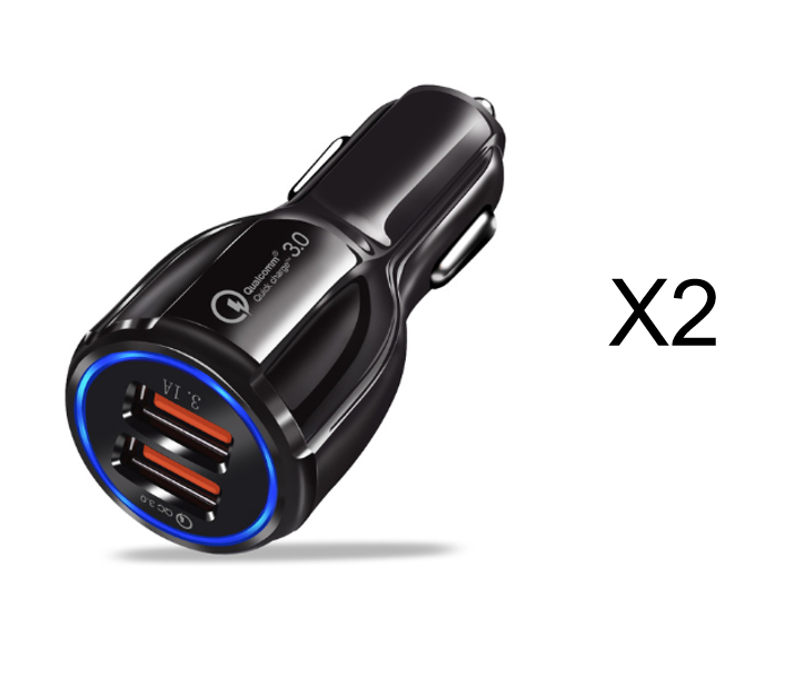 Quick Charge 3.0 Autoladegerät für Mobiltelefon Dual USB Autoladegerät Qualcomm Qc 3.0 Schnellladeadapter Mini USB Autoladegerät