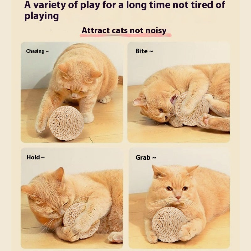 String Sisal Ball Self-Hi Relieving Stuffy Funny Cat Toy