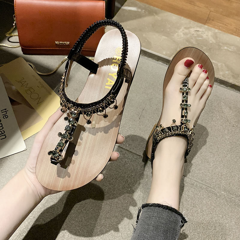 Flip-toe Sandals Fairy Style Flat Bottom