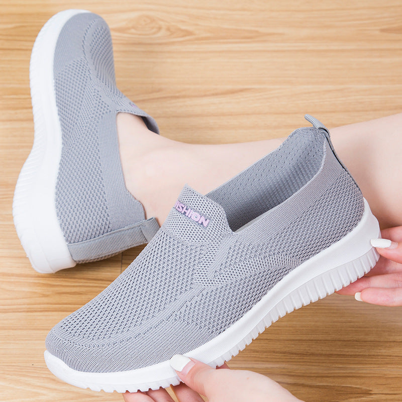 New flying woven shoes, lightweight shoes for the elderly